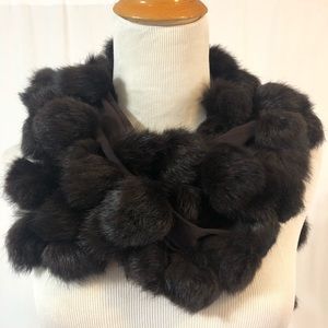 Amazing Rabbit Fur Pom Scarf